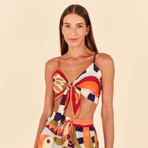 FARM Rio tropical print top